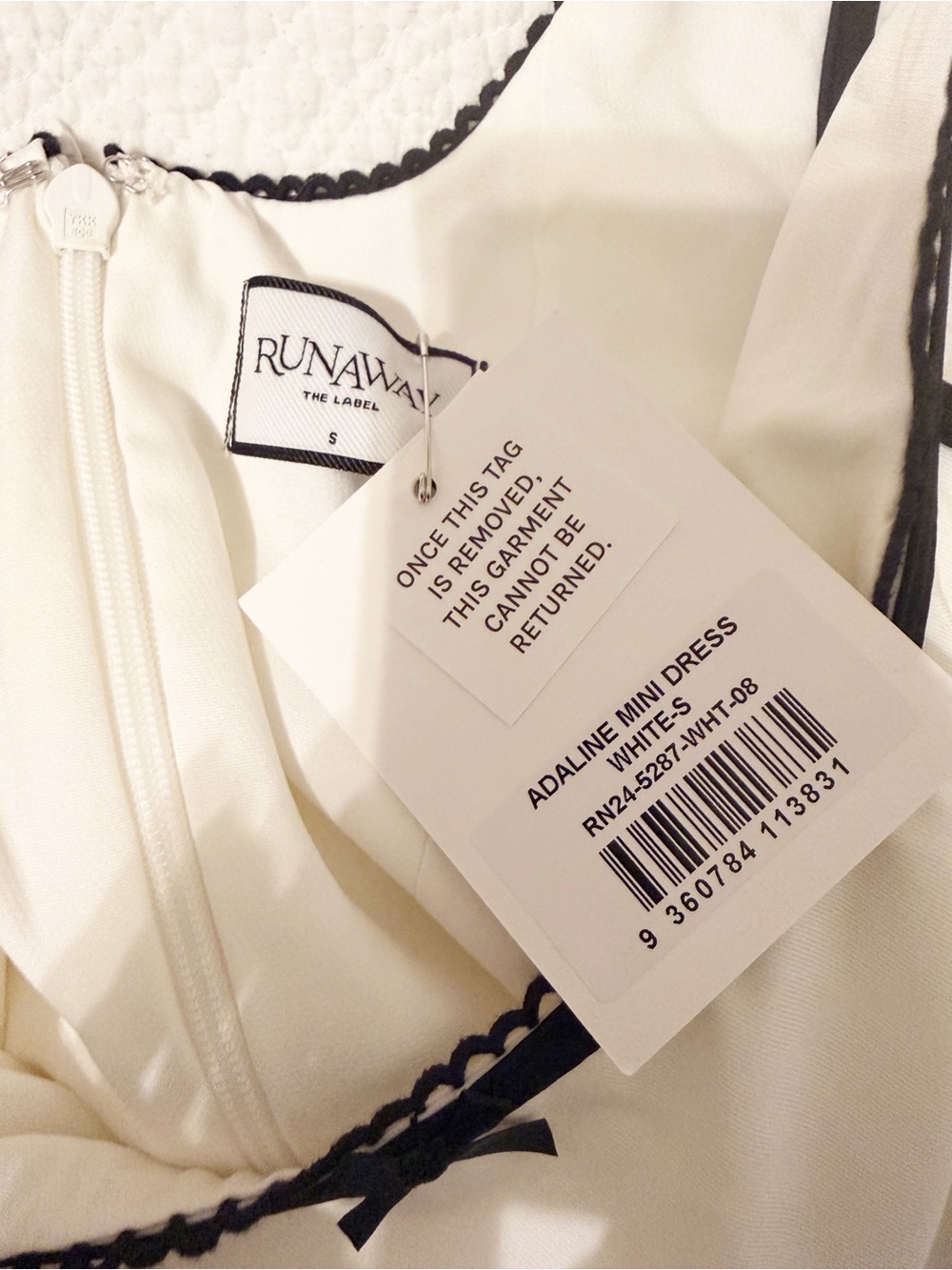 Runaway the Label Adaline Mini
Dress White Black Cocktail Size Small S - Picture 4 of 7